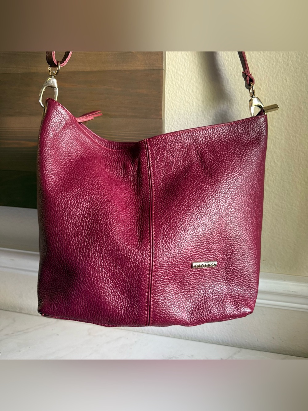 Rialto Pebbled Leather Shoulder Bag
